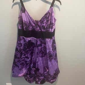 Purple rose dress with bubble bottom